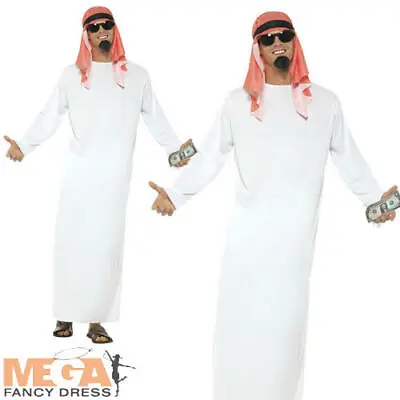 £15.99 • Buy Sheikh Mens Fancy Dress Sultan Arabian Nights Book Day Adults Costume & Beard