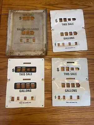 Rare Vintage Gas Pump Face Lot (4) 1950's 60's??? • $90