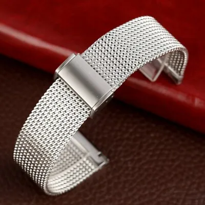 Stainless Steel Watch Strap Bracelet Solid Mesh Watchband 18 20 22mm Replacement • $17.66