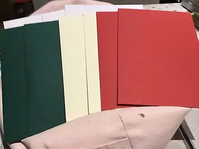 CARDS X ENVOPLES IN Red Green CreamWith White En  X6 New More Colours. New Plain • £1.70