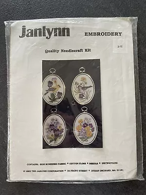 Janlynn Embroidery Vintage 1993 Wildflower And Finches 4 Designs Started • £8