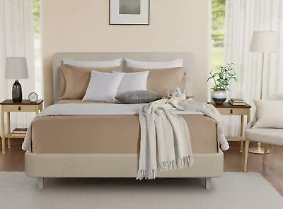 100% Egyptian Cotton Sheets Full Size 800 Thread Count Taupe 4 Piece Sheet S... • $148.82