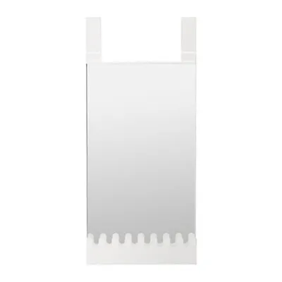 IKEA Garnes Over The Door Mirror White Frame With  Hooks / Shelf • £23.50