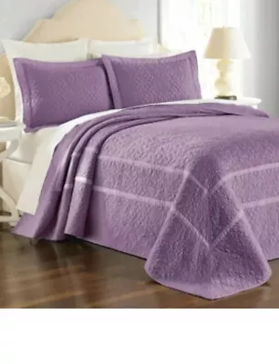 New Martha Stewart Flowering Trellis Purple Twin Bedspread • $69.99