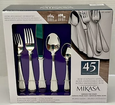 MIKASA-8 Piece Setting-18/10 Stainless Steel + 5 Piece Serving Set (45 Pieces) • $78.97