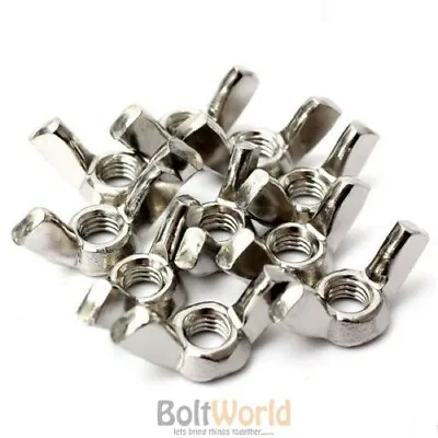 M6 / 6mm STAINLESS STEEL A2 WING NUTS TO FIT BOLTS AND SCREWS FREE POST • £8.50