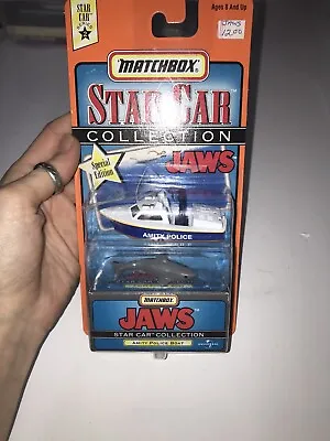 Matchbox Starcar Jaws Special-edition Police Speed Boat With Shark 97’ NIP • $127.98