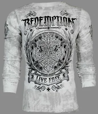 $25.95 • Buy ARCHAIC By AFFLICTION Mens LONG SLEEVE THERMAL Shirt SHIELDED Whipstitch $58