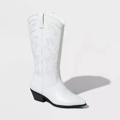 Women's Brynley Western Boots - Wild Fable Off-White 9 • $19.99