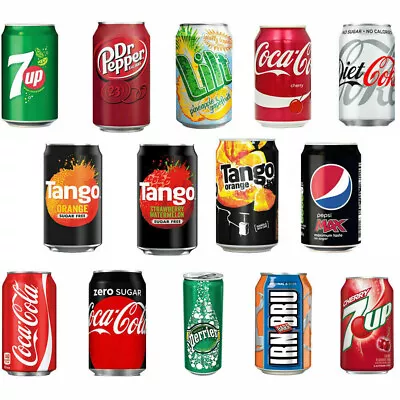 Lilt Fanta DrPepper Cherry Coke Pepsi Max Diet Coke Coca Cola Soda Cans 24x330ml • £19.99