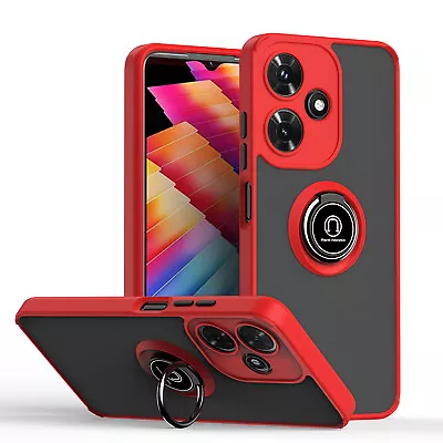 For Infinix Hot 30i Luxury Shockproof Hybrid Armor Ring Holder Case Cover • $6.99