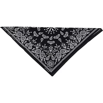 Zan Headgear Cotton Bandana (Paisley - Black) • $10.45