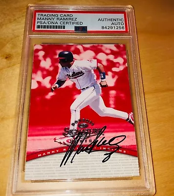 Manny Ramirez 1997 Donruss Signature Series PSA Signed Auto Card RARE A • $349.99