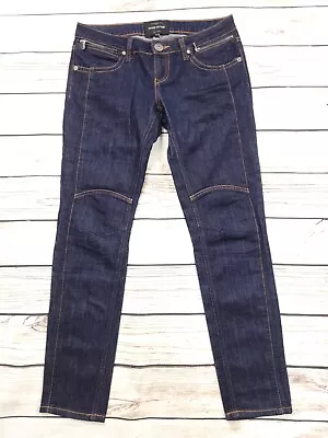£14.99 • Buy Womens River Island Jeans Size 8 10 Biker Style Low Rise Slim Fit Dark Blue