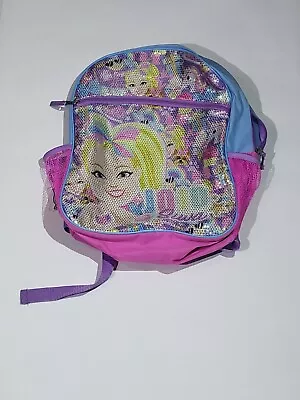 Jojo Siwa Sequin Glitter Pink Bows Cartoon Backpack Very Clean • $7