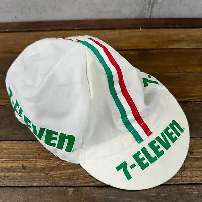 Vintage 7-Eleven Cycling Hat Cap Bicycle Race Bike Eroica USA 7-11 7 Eleven • $89.99