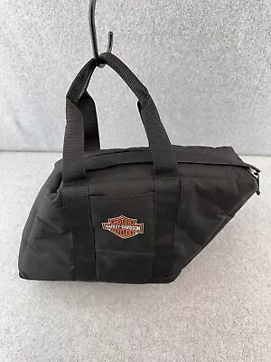 Harley Davidson Saddle Bag Insulated Zipper Cooler Black W/ Carry Straps • $39.94