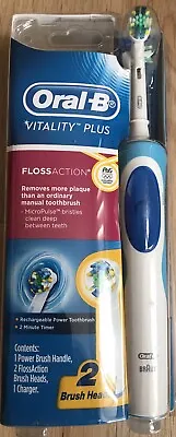 $23.95 • Buy ORAL-B Vitality Plus Floss Action Electric Toothbrush With 2 Brush Heads RRP$49