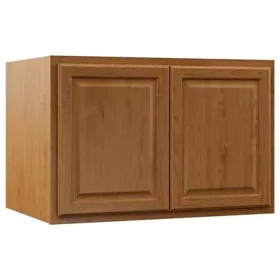 Hampton Bay Kitchen Cabinet 24 X36 X24  Wall Bridge In Medium Oak W/Shelf Indoor • $395.79