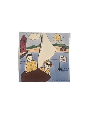 H&R Johnson Tiles Made In England Boat Summer Day Beach Decorative Tile Hanging • $19.99