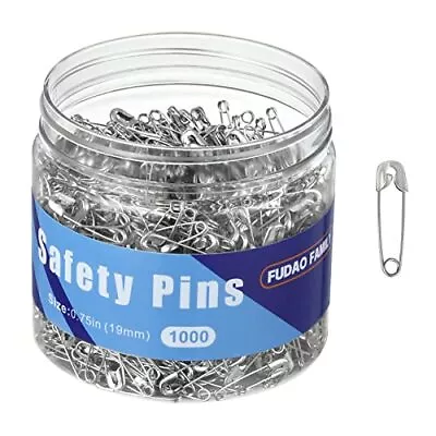 1000 Pack Mini Safety Pins 0.75 Inch 19mm Small Safety Pins For Clothes Tiny S • $12.88