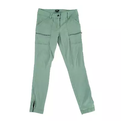 Loft Womens Skinny Jeans Size 2  Cargo Mint Green Zippered Pockets EUC Stretchy • $13.57