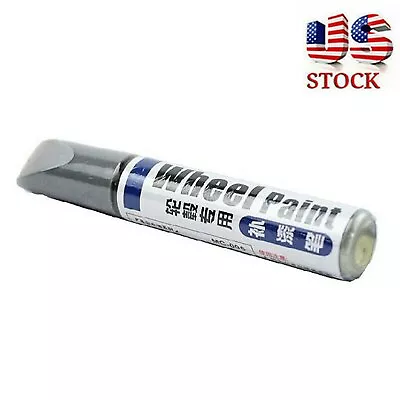 $8.98 • Buy Sliver Alloy Wheel Touch Up Pen Repair Kit Paint With Brush Curbing Scratch US
