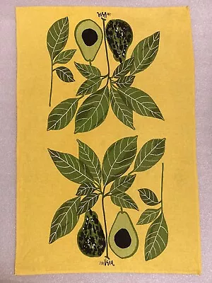 Vintage Vera Neumann Linen  Kitchen Tea Towel  Ladybug Signed - Avocados • $24.50