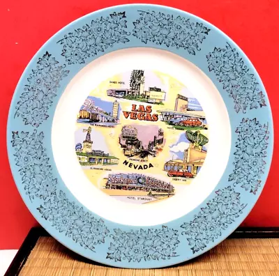 Vintage Las Vegas Souvenir Plate Stardust El Rancho Sands Sahara Hotels 9.5 - U • $19.99