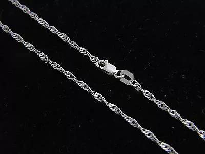 Solid 14k White Gold Chain Necklace Box Chain Rope Chain Cable Chain 14kt Gold • $198.99