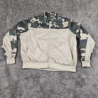 Members Only Jacket Mens 2XL XXL Beige Camo Full Zip Casual Breathable Pockets • $39.98