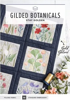 Anita Goodesign - Gilded Botanicals - Machine Embroidery Designs Usb Pes • £18.95