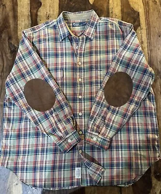 Ralph Lauren Polo Country Men's 2XL XXL Big Plaid Shirt Cotton Flannel Nice!! • $39.99