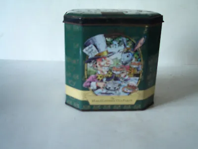 £6.50 • Buy Vintage Ringtons 'Alice In Wonderland' Tea Caddy Tin With Hinged Lid C 1988
