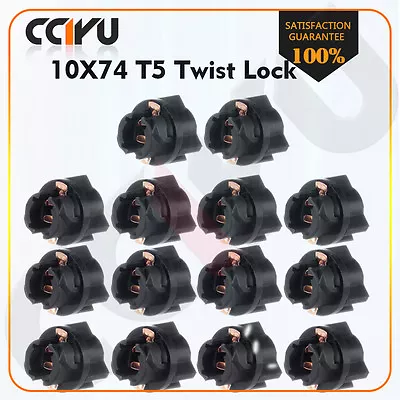 10pcs T5 Twist Lock Socket Instrument Panel Cluster Dash Light Bulb 58 70 73 74 • $7.23