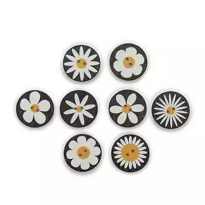 50pcs Flower Series Wood Buttons Sewing Scrapbooking Clothing Craft Making Decor • $3.59