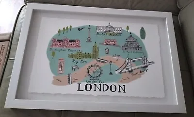 Art Print Line Drawing Of London Box Framed  • £12