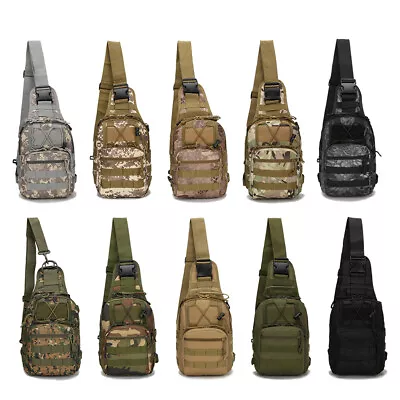 Tactical Chest Bag Backpack Men's Molle Crossbody Sling Messenger Shoulder Pack • $27.29