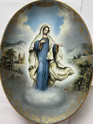 Visions Of Our Lady  Our Lady Of Medjugorie  Bradford Exchange Plate 1994 • $19.90