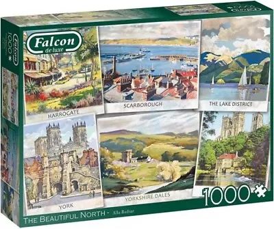 Falcon Deluxe The Beautiful North 1000 Piece  Jigsaw Puzzle Measures 68 X 49cm • £18