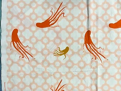 Free Spirit/Heather Ross MENDOCINO Lt Pink SQUID OCTOPUS Cotton Quilt Fabric • $8