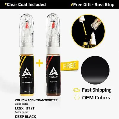 Car Touch Up Paint For VOLKSWAGEN TRANSPORTER Code: LC9X | 2T2T DEEP BLACK • $23.99