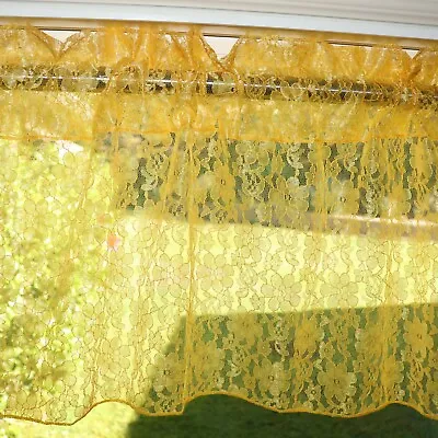 $25.99 • Buy Sheer Floral Lace Window Valance Window Décor