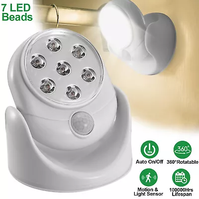 Battery Powered Cordless LED Spotlight Patio Wall Adjustable LED Motion Light US • $14.21