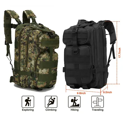 30L Military Tactical Backpack Large Army 3 Day Assault Pack Molle Bag Backpack • $23.99