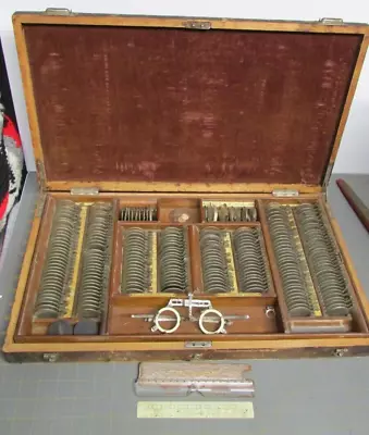 RARE Antique 1890s Optometrist Set Trial Lens In Case American Optical L@@K • $299