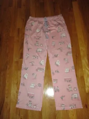 Ladies Munki Munki Pink Costco Themed Lounge Pajama Pants Size Large • $12.99