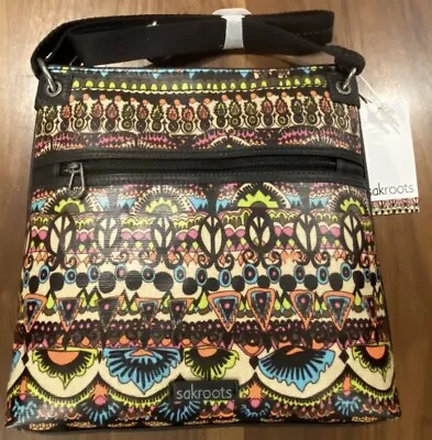 Sak Roots Sakroots Cross Body Bag Purse Multi Color Peace  • $51.01