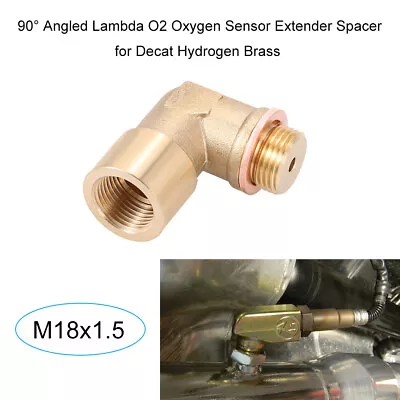 90° Angled Lambda O2 Oxygen Sensor Extender Spacer For Hydrogen Brass M18x1.5 • $17.83