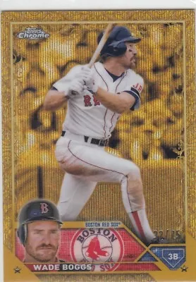 Wade Boggs /75 Topps Chrome Gilded Gold Etch Wave Refractor Red Sox #123 2023 23 • $24.99